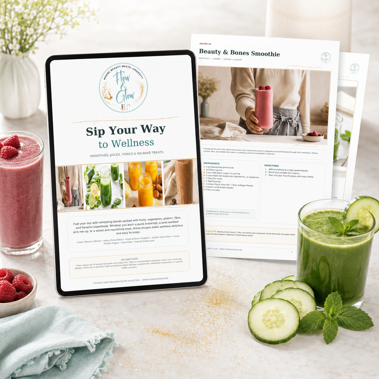 Flow & Glow Smoothie & Recipe Guide